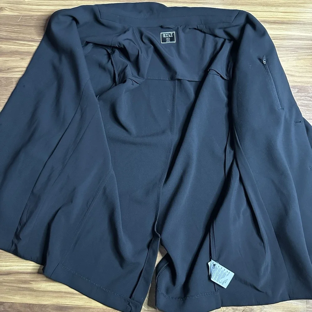 BYLT Blazer Mens XL Black Travel Stretch Performance Tech 46R Jacket Pro